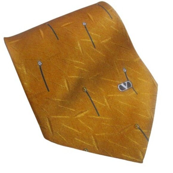 Valentino Garavani Men's Gold Tie - Picture 4 of 6